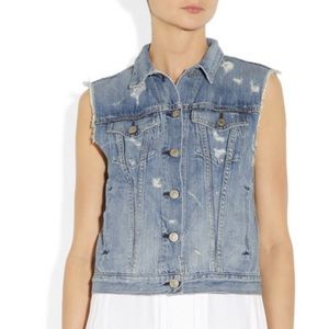 Rag & Bone distressed denim vest